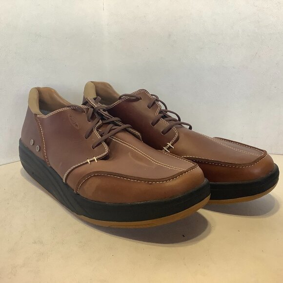 Men's MBT Physiological Brown Tariki M Walnut Leather Oxford Shoes Size 14